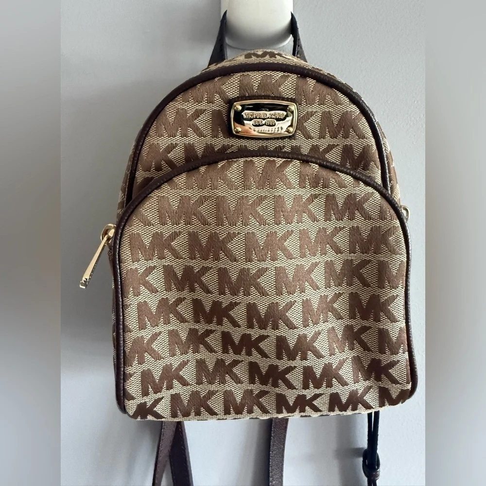 Michael Kors Signature Mini Backpack Brown MK Logo